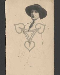 Unbekannte Frau mit Hut