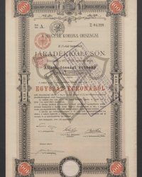 Mit 3 1/2 % verzinsliche Rentenanleihe. Ausgegeben auf Grund des Gesetz-Artikels XXX vom Jahre 1897. Staatsschuldverschreibung über 100 Kronen, Litt. D, Nr. 04.229