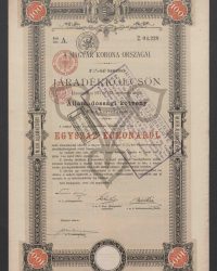 Mit 3 1/2 % verzinsliche Rentenanleihe. Ausgegeben auf Grund des Gesetz-Artikels XXX vom Jahre 1897. Staatsschuldverschreibung über 100 Kronen, Litt. D, Nr. 04.229