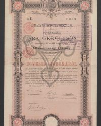 Mit 3 1/2 % verzinsliche Rentenanleihe. Ausgegeben auf Grund des Gesetz-Artikels XXX vom Jahre 1897. Staatsschuldverschreibung über 1000 Kronen, Litt. D, Nr. 00.271