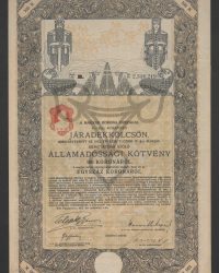 Mit 6 % verzinsliche Rentenanleihe. Ausgegeben auf Grund des § 17 des Gesetzartikels LXIII vom Jahre 1912. Staatsschuldverschreibung auf den Inhaber über 100 Kronen, Litt. B, Nr. 2.316.219