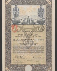 Mit 6 % verzinsliche Rentenanleihe. Ausgegeben auf Grund des § 17 des Gesetzartikels LXIII vom Jahre 1912. Staatsschuldverschreibung auf den Inhaber über 100 Kronen, Litt. B, Nr. 3.593.579