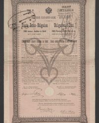 K. K. Österreichische Staats-Rentenanleihe. Staats-Rente-Obligation über 200 österr. Gulden in Gold mit 4 % verzinslich, No. 71.888