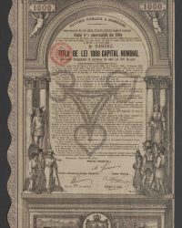 Anleihe von Francs 120.000.000 = Mark D. R.-W. 97.200.000 Nominal-Capital in Obligationen der 4% Amortisirbaren Rente von 1890; No. 049595