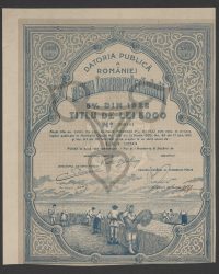 Grundrente 5 % von 1922, Wertpapier 5000 Lei Nr. 300184