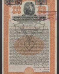 7 % Guaranteed External Sinking Fund Gold Bond, Stabilisation and Development Loan of 1929, due February I, 1959, One Thousand Dollars, No. M 427