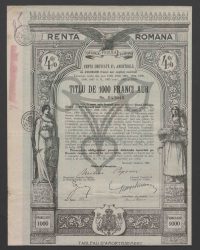 Rente Unifiée 4 % Amortissable de 433.000.000 francs or capital nominal. Titre au Porteur de 1000 Francs Or; No. 049046