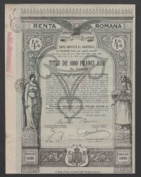 Rente Unifiée 4 % Amortissable de 433.000.000 francs or capital nominal. Titre au Porteur de 1000 Francs Or; No. 049046