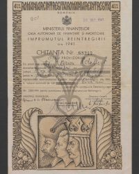 Wiedervereinigungsdarlehen von 1941, Quittung Nr. 68217 … im Nennwert von 5.000 Lei
