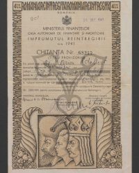 Wiedervereinigungsdarlehen von 1941, Quittung Nr. 68217 … im Nennwert von 5.000 Lei