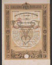 Donau-Regulirungs-Anleihe von 24.000.000 fl. Schuldverschreibung einhundert Gulden österreichische Währung; No. 149.172