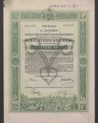 4 % Anlehen vom Jahre 1917 per 41.600.000 Kronen. Schuldverschreibung lautend auf den Überbringer über Eintausend Kronen, Serie 1.965, No. 12.781