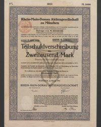 Teilschuldverschreibung über Zweitausend Mark Dt. Reichswährung, Gruppe VI, No. 007260