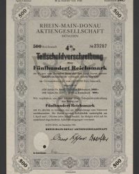 4 % Teilschuldverschreibung über Fünfhundert Reichsmark, No. 23287