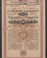 5 % Anleihe im Betrage von Gold-Lei 2.000.000 in 2.000 Schuldverschreibungen à Gold-Lei 1.000. Schuldverschreibung lautend auf den Überbringer über Tausend Gold-Lei, No. 01.086