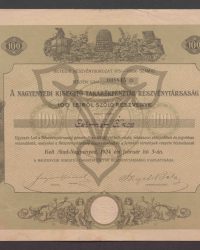 100 Aktien zu je 100 Lei. Aktie Nr. 008815