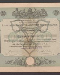 10 Stück zu je 100 Lei insgesamt. 1000 Lei Aktien. Aktiennummer 010361-010370