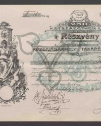 Aktie. 250 Kétszazötven Lei. II. 162 R.k. Blatt, Nummer 1124