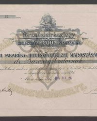 Stammgeschäft, Zweihundert Kronen. Stammgeschäft Nr. 12.