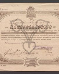 Geschäftsanteil, mit dessen Auszahlung die unterzeichnete Genossenschaft anerkennt, dass der Wert eines Geschäftsanteils fünfzig Kronen beträgt. Geschäftsanteilsnummer 1189