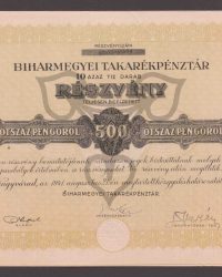 10 Stück, d. h. zehn Aktien zu je 500 Pengő. Aktiennummer 03971-03980
