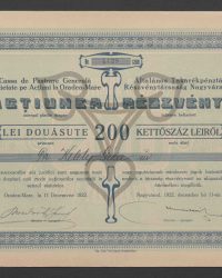 Aktie. Zweihundert Lei, Nummer 4429