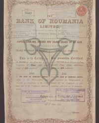 Share Warrant to Bearer. Capital Pound 300.00, Dividet Into 50.000 Shares of Pound 6 Each. One fully paid Share of Pounds 6. Warrant No. 8449, Nr. 1799