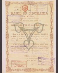 Share Warrant to Bearer. Capital Pound 300.00, Dividet Into 50.000 Shares of Pound 6 Each. One fully paid Share of Pounds 6. Warrant No. 3761, Nr. 10551 to 10555