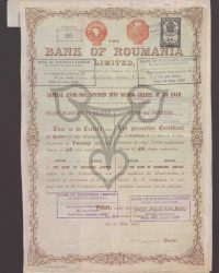 Share Warrant to Bearer. Capital Pound 300.00, Dividet Into 50.000 Shares of Pound 6 Each. One fully paid Share of Pounds 6. Warrant No. 80, Nr. 46581 to 46600