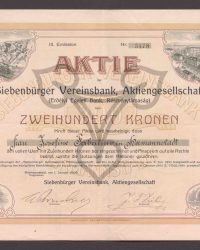 Aktie über Zweihundert Kronen. III. Emission, Nr. 3478