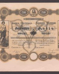 Aktie über volleingezahlte 200 Lei. Bo. 4841