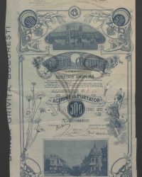 Aktie zum Nennwert von fünfhundert Lei. Ausgabe A II 1920. Nr. 017