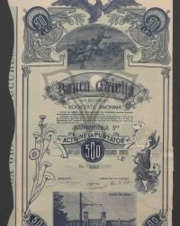 Aktie zum Nennwert von fünfhundert Lei. Ausgabe V. Nr. 1460