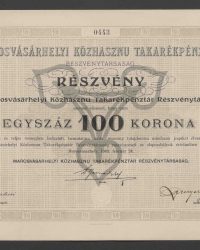 Aktie. Einhundert Kronen. B. 0443