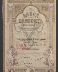 5 Inhaberaktien. Nennwert zweitausendfünfhundert Lei. Nr. 002091 – 002095