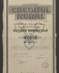 Nominalaktie. 500 Lei. No. 007538