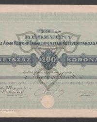 Aktie. Zweihundert Kronen. Nummer 2610