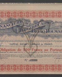 Obligation de 500 Francs au Porteur, 6%. No 7468
