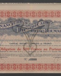 Obligation de 500 Francs au Porteur, 6%. No 7468