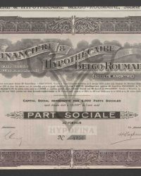 Part Sociale au Porteur Hypofina. No  4256