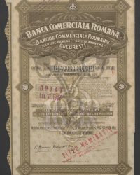 Titre de 5 Actions au Porteur. 2500 Lei. No 213081 bis No 213085