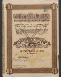 1 Nominalaktie mit einem Nennwert von 1000 Lei. Nr. 066811