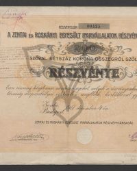 Aktie. Also 200, also zweihundert Kronen insgesamt.   Anteilnummer: 00.425