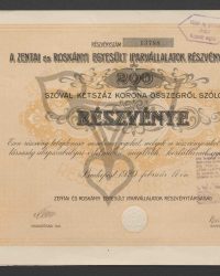 Aktie. Also 200, also zweihundert Kronen insgesamt.   Anteilnummer: 13788