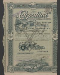 Inhaberaktie im Wert von fünfhundert Lei. Emission IV-V. Nr. 03573