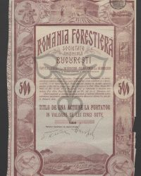 Gesellschaftskapital 30.000.000 Lei, erste Emission 10.000.000 Lei, aufgeteilt in 20.000 Aktien zu je 500 Lei. Inhaberaktie im Wert von 500 Lei. 0360