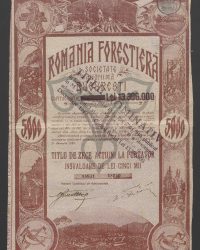 Grundkapital 13.396.000 Lei, aufgeteilt in 20.000 Aktien zu je 500 Lei. Inhaberaktie über zehn Aktien im Wert von fünftausend Lei. 18931 – 18940