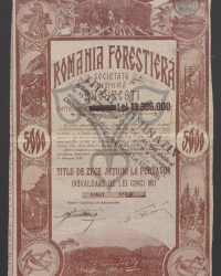 Grundkapital 13.396.000 Lei, aufgeteilt in 20.000 Aktien zu je 500 Lei. Inhaberaktie über zehn Aktien im Wert von fünftausend Lei. 18931 – 18940