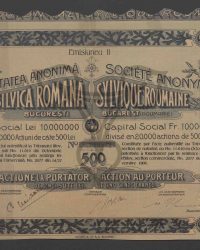 Capital Social Fr. 10.000.000 divisé en 20.000 actions de 500 Fr. Action au Porteur de Cinq Cents Francs. Emission II. No. 010819