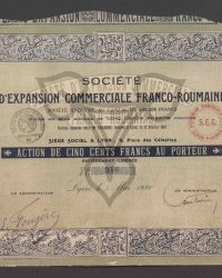 Société Anonyme au Capital de 500.000 Francs Divisé en Mille Actions de Cinq Cents Francs chacune. Action de Cinq Cents Francs au Porteur, Entièrement Libérée. No. 948